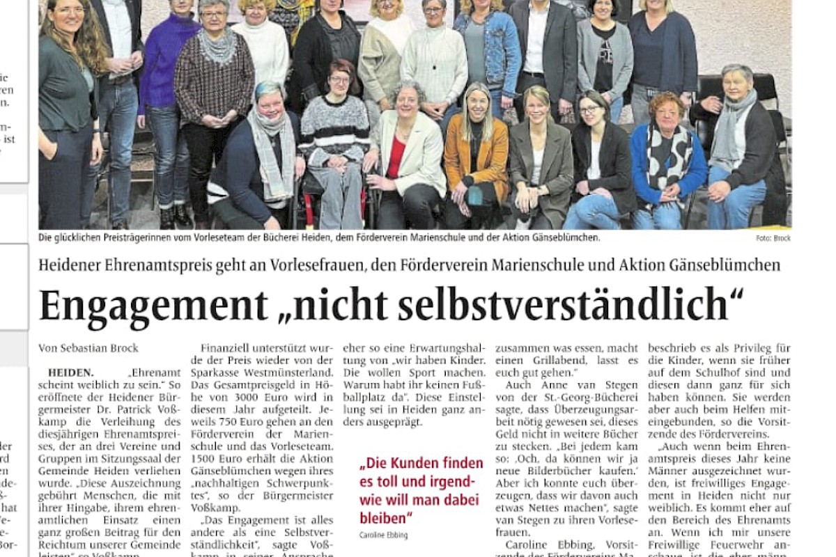 Aktion Gänseblümchen erhält Ehrenamtspreis